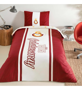 Galatasaray 1905 Glow Standart Pamuk Nevresim Takımı, Kırmızı, Tek Kişilik