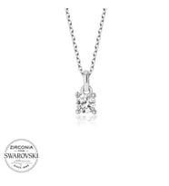 Swarovski Taşlı Gümüş Tektaş Bayan Kolye