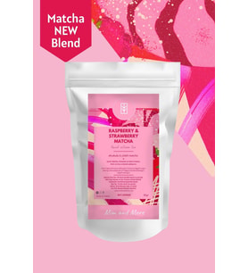 Raspberry & Strawberry Matcha - Ahududu & Çilek Aromalı Matcha, 50 gr
