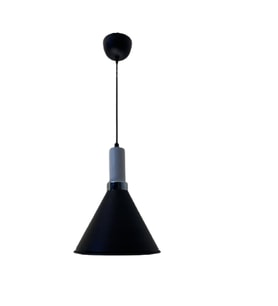 Dylight Retro Siyah Metal Dekoratif Tekli Kafe Mutfak Aydınlatma Avize Çap:23cm