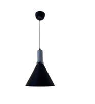 Dylight Retro Siyah Metal Dekoratif Tekli Kafe Mutfak Aydınlatma Avize Çap:23cm