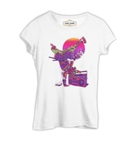 Dance with the Samurai Beyaz Bayan Tshirt