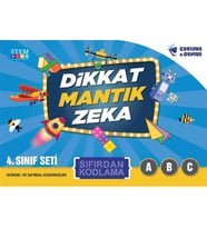 Dikkat Mantık Zeka Sıfırdan Kodlama-4.Sınıf (3 Kitap)