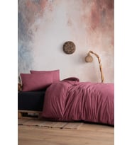 Marble Özel Boyama %100 Pamuk Çift Kişilik Nevresim Takımı Bordo-Siyah