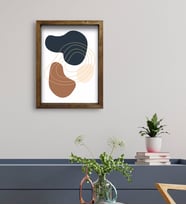 BK Gift Otel Odası Konseptli Doğal Masif Ahşap Çerçeveli Tablo 45x65cm-13