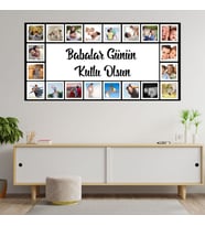 Kişiye Özel 20 Fotoğraflı Ahşap Tablo