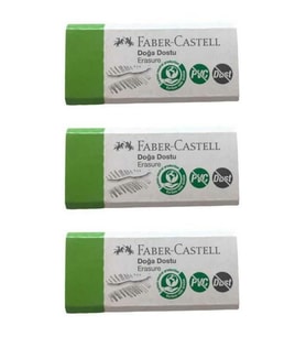 Faber Castell Doğa Dostu Küçük Silgi Dust Free PVC Free 3 lü 187354