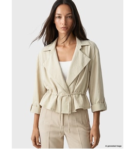 LCW EVERYDAY Yeşil Oversize Modal Karışımlı Kadın Ceket