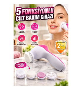 5 Başlıklı Elektrikli Yüz Temizleme, Peeling ve Masaj Cihazı