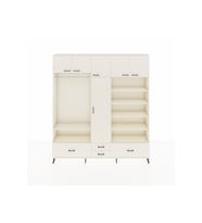 Arges Gardrop 18 Raflı 4 Çekmeceli Tek Askılı 220x30x243 Aytaşı-Aytaşı