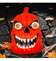 RENKLİ LED IŞIKLI TURUNCU BAL KABAĞI MASKESİ CADILAR BAYRAMI KORKU MASKESİ PUMPKIN HALLOWEEN MASK