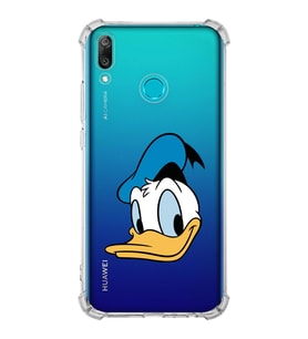 Huawei Y9 2019  Köşe Korumalı Antişok Kapak Donald Duck Tasarımlı Şeffaf  Kılıf