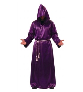 Halloween Büyücü Kostümü Yetişkin Mor