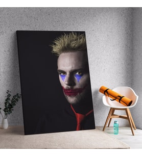Yakın Çekim Joker Dekoratif Kanvas Tablo 