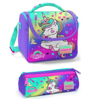 Coral High Mor Yeşil Tekboynuz Unicorn Kız Çocuk Beslenme Çantası Seti
