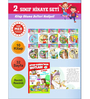 2.Sınıflar İçin Okumayı Sevdiren 10 lu Hikaye Seti 14 (Kitap Okuma Defteri Hediyeli)