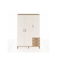 Hyperion Dolap 6 Raflı 3 Çekmeceli Tek Askılı 132x44x195 Çam-Aytaşı/Çam