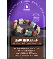 İkizler Burcu Bileklik Ay Taşı, Güneş Taşı, Kaplan Gözü, Pembe Kuvars, Sitrin, Yeşil Aventurin, Yeşi