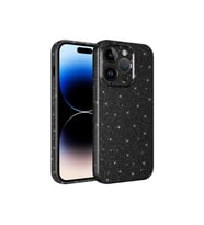 Apple iPhone 14 Pro Max Uyumlu Kılıf Kamera Korumalı Simli Lüks Zore Koton Kapak (Siyah)
