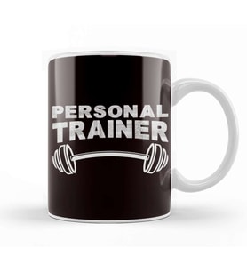 Personal Trainer Bodybuilding Fitness Instructor Gym Workout Kupa Bardak Porselen