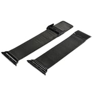 Ally Apple Watch Ultra 7-8 45mm 6-5-4 44mm Kayış Kordon Milano Metal Klasik 3-2-1 42mm (Siyah)