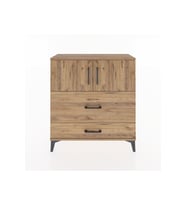 Arges Şifonyer 2 Raflı 2 Çekmeceli 2 Kapaklı 88x30x96 Çam-Çam