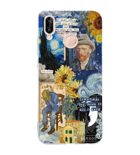 Huawei P20 Lite Uyumlu Baskılı Yumuşak Silikon Şeffaf Telefon Kılıfı