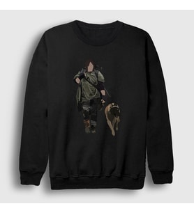 Presmono Unisex Beyaz Daryl Dixon V3 The Walking Dead Sweatshirt 520913tt (Siyah)