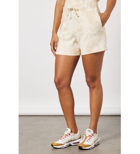 Nike Nsw Wash Easy Jersey Bol Kesim Kadın Spor Şort  (Krem)