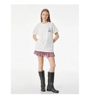 Koton Stitch Lisanslı Ekru Kadın T-Shirt 6SAL10110IK