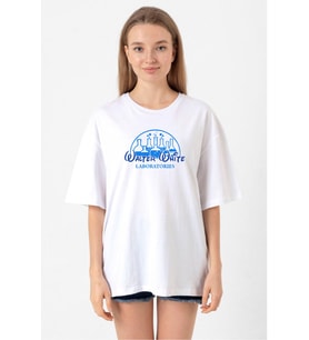 Breaking Bad Walter White Laboratories Beyaz Kadın Oversize Tshirt