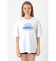 Breaking Bad Walter White Laboratories Beyaz Kadın Oversize Tshirt