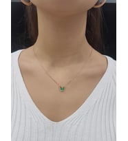 Kelebek Lazer Mineli Minimal Kolye (Karışık)