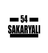 54 Sakaryalı Araba Sticker siyah 16x9 CM (Siyah)