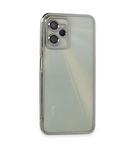 Realme C35 Kılıf Razer Lensli Silikon - Gümüş