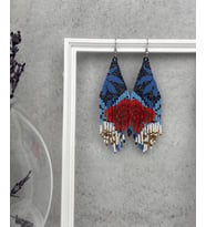 HANDMADE GÜL BONCUK KÜPE