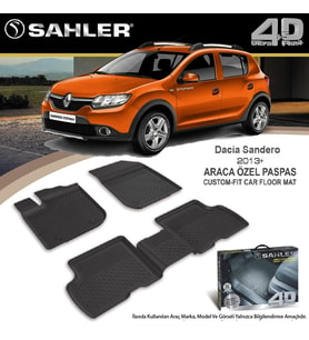 Dacia Sandero Havuzlu Paspas 4,5D Sahler 2013 Sonrası