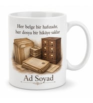 Arşiv Görevlisi Tozlu Dosyalar Belge Sınıflandırma Tarih Kokusu Kupa Hediye Bardak