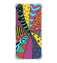 PrintiFy Samsung Galaxy A25 Uyumlu Retro Color 4 Baskılı Şeffaf Köşe Korumalı Antişok Kılıf