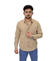 Erkek Spor Silim Fit Uzun Kol Gömlek G5011 BGL-ST04495 (Bej)