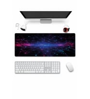SonicTouch Klavye Mousepad 32x70cm Dikişsiz Pürüzsüz Sıvı Geçirmez Kaymaz Taban Siber Doku