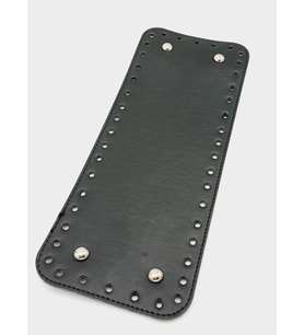 Angel Çanta Aksesuar Suni Deri Siyah Renk 30X12 cm Dikdörtgen Çanta Tabanı (Gümüş Aparatlı)