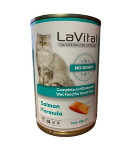 Lavital Püre Somon Etli Kedi Konservesi 400 Gr