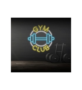 GYM CLUB Yazılı ve Şekilli Neon Tabela
