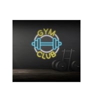 GYM CLUB Yazılı ve Şekilli Neon Tabela