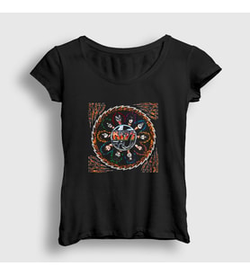 Presmono Kadın Siyah Fourty Years V2 Kiss T-Shirt 292077tt