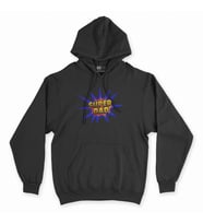 Süper Baba Siyah Kapşonlu Sweatshirt Hoddie