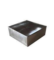 Asetat Kapaklı Karton Kutu Düz Renk 9X9X3 CM (50 Adet)  Gümüş
