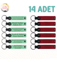 Yeşil & Kırmızı, Kurumsal Seminerlere Katılanlara Hediye 14’lü Set, Kişiselleştirilebilir Anahtarlık