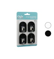 QLUX L-00950 4PCS DOME ASKI NO-2 KUBBELİ - SİYAH - BEYAZ - PLASTİK ASKI YAPIŞKANLI MONTAJ (5343)